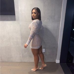 Pearl embellished dress